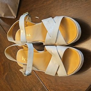 Women's Korks by kork-ease gold/platinum sandals